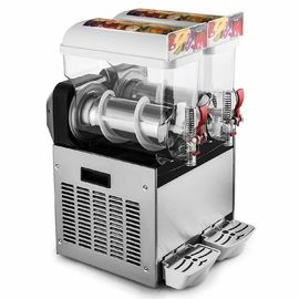 Çift Tanklı Dondurulmuş İçecek Buzlu Alçı Makinesi / Süpermarkette Dondurulmuş Buz Yapıcı