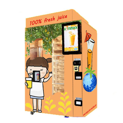 Ticari Otomatik Taze Portakal Suyu Vending Machine Kredi Kartı / Madeni Paralar