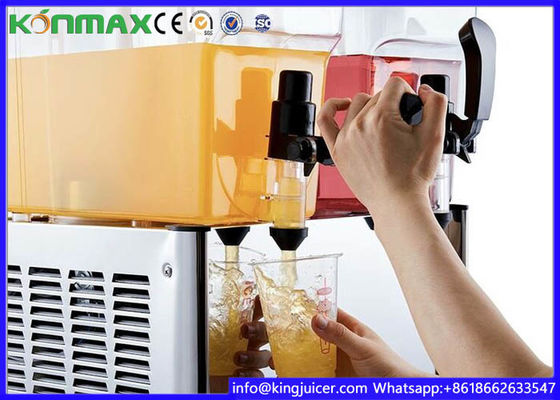 9L × 4 Dişli İçecek Dispenseri Paslanmaz Çelik Soğuk İçecek Dispenseri Süt / Kahve Dağıtıcı