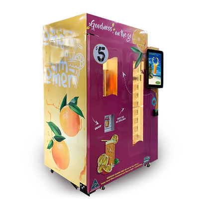 Alışveriş Merkezi Otomatik Taze Portakal Suyu Vending Machine Coin Nakit Ödeme