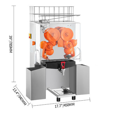 Süpermarket Ticari Meyve Suyu Yapma Makineleri 3L Otomatik Besleme