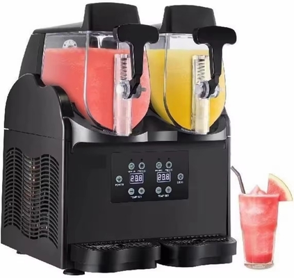 quality 3Lx2 Tank Slushie Makinesi Ev 370W Ticari Slush Puppie Makinesi Dondurulmuş İçecekler İçin Otomatik Temizlik factory